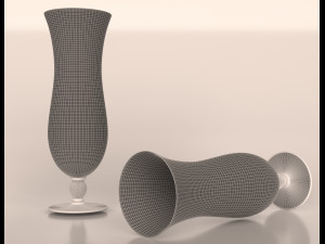 hurricane cocktail glass Modello 3D