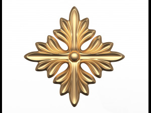rosette carved decoration cnc 01 3D Model