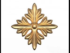 रोसेट नक्काशीदार सजावट सीएनसी 01 3D मॉडल