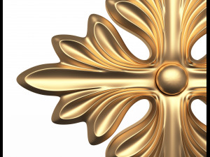 rosette carved decoration cnc 01 Model 3D