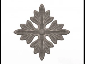 rosette carved decoration cnc 01 3D Model
