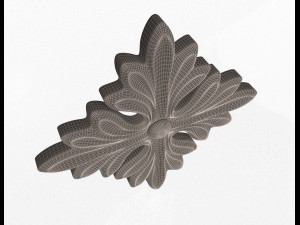 rosette carved decoration cnc 01 Model 3D