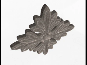 rosette carved decoration cnc 01 3D Model