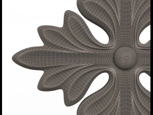 rosette carved decoration cnc 01 3D Model