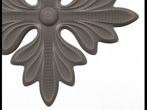 rosette carved decoration cnc 01 Model 3D