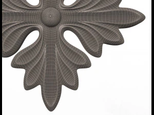 rosette carved decoration cnc 01 3D Model