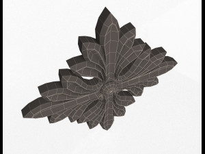 rosette carved decoration cnc 01 Model 3D