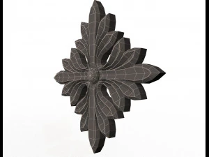 rosette carved decoration cnc 01 3D Model
