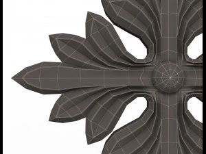 rosette carved decoration cnc 01 3D Model