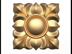 rosette carved decoration cnc 02 3D Model
