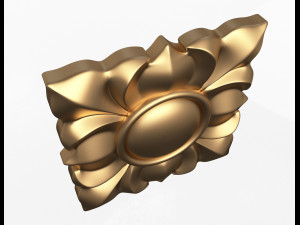 rosette carved decoration cnc 02 3D Model