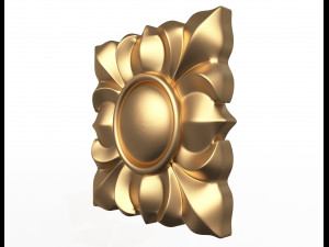 rosette carved decoration cnc 02 3D Model