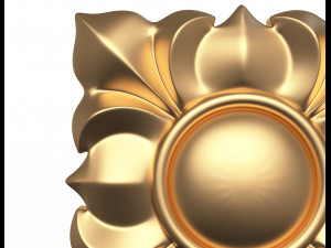 rosette carved decoration cnc 02 3D Model