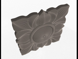 rosette carved decoration cnc 02 3D Model