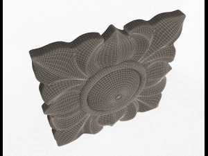 rosette carved decoration cnc 02 3D Model