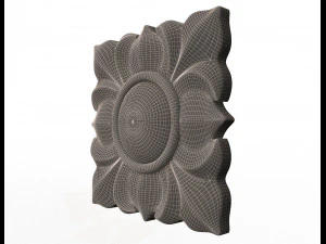 rosette carved decoration cnc 02 3D Model