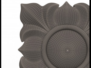 rosette carved decoration cnc 02 3D Model