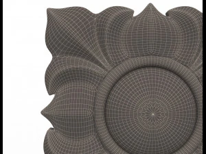 rosette carved decoration cnc 02 3D Model