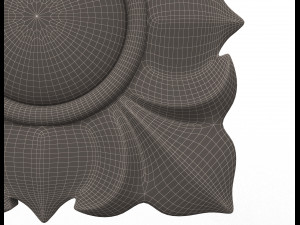 rosette carved decoration cnc 02 3D Model