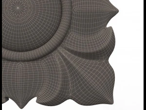 rosette carved decoration cnc 02 3D Model