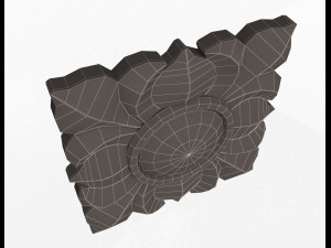 rosette carved decoration cnc 02 3D Model