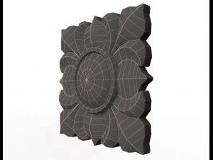 rosette carved decoration cnc 02 3D Model