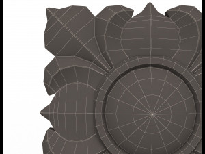 rosette carved decoration cnc 02 3D Model
