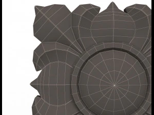 rosette carved decoration cnc 02 3D Model