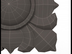 rosette carved decoration cnc 02 3D Model