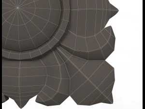 rosette carved decoration cnc 02 3D Model
