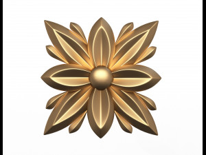 rosette carved decoration cnc 04 3D Model