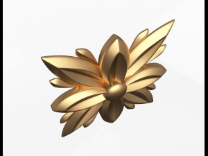 rosette carved decoration cnc 04 Modelo 3D