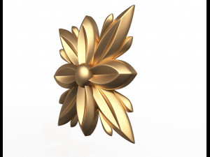 rosette carved decoration cnc 04 Modelo 3D