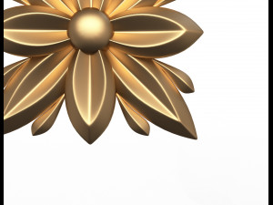 rosette carved decoration cnc 04 Modelo 3D