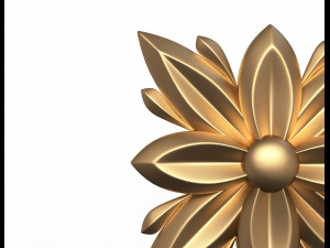 rosette carved decoration cnc 04 Modelo 3D