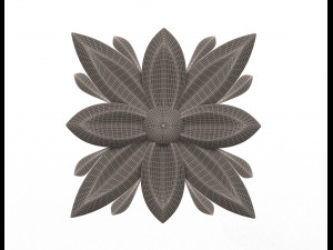 rosette carved decoration cnc 04 Modelo 3D