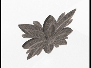 rosette carved decoration cnc 04 Modelo 3D