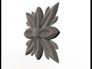 rosette carved decoration cnc 04 Modelo 3D