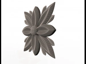 रोसेट नक्काशीदार सजावट सीएनसी 04 3D मॉडल
