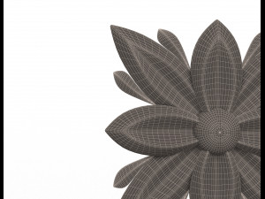 rosette carved decoration cnc 04 Modelo 3D