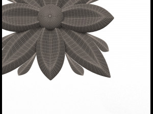 rosette carved decoration cnc 04 Modelo 3D