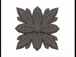 rosette carved decoration cnc 04 Modelo 3D