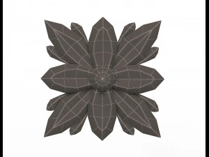 रोसेट नक्काशीदार सजावट सीएनसी 04 3D मॉडल