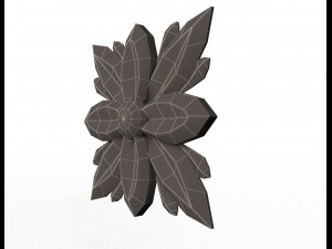 rosette carved decoration cnc 04 Modelo 3D