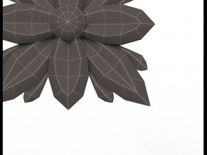 rosette carved decoration cnc 04 Modelo 3D