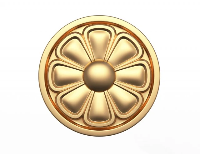 rosette carved decoration cnc 07 3D Model .c4d .max .obj .3ds .fbx .stl .blend