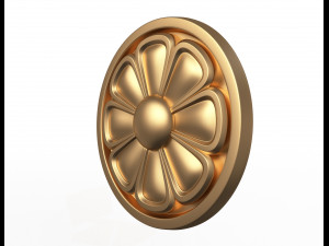 rosette carved decoration cnc 07 3D Model