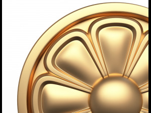 rosette carved decoration cnc 07 3D Model