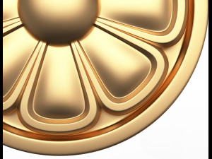 rosette carved decoration cnc 07 3D Model