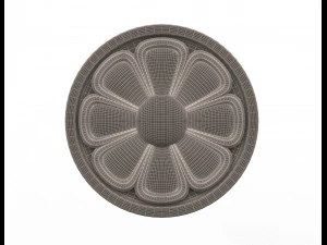 rosette carved decoration cnc 07 3D Model
